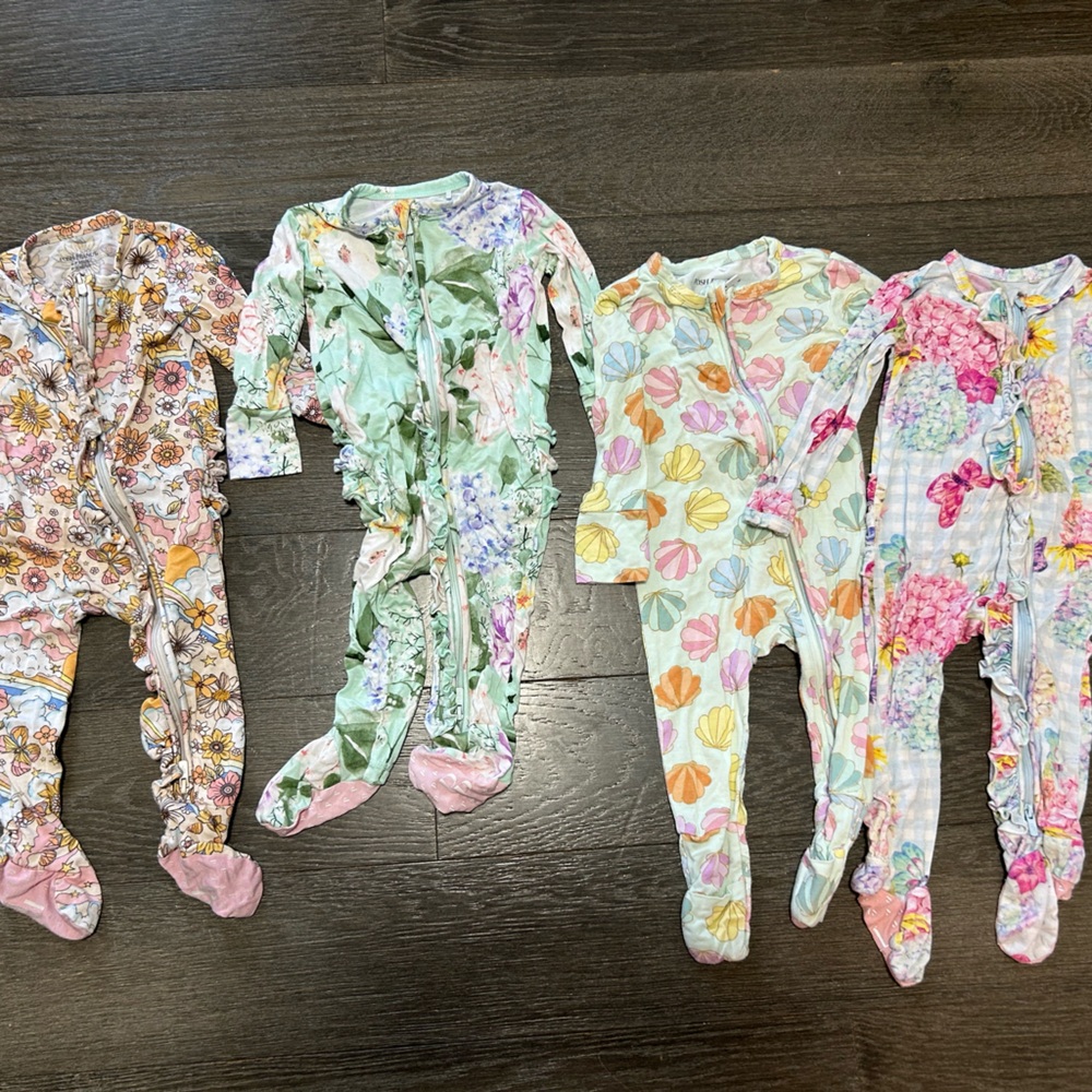 Posh Peanut Floral and Pastel Footies Set